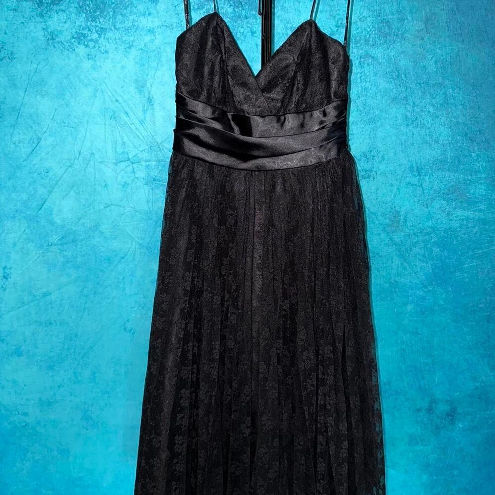 Vintage Betsey Johnson Black Lace Pleated Dress